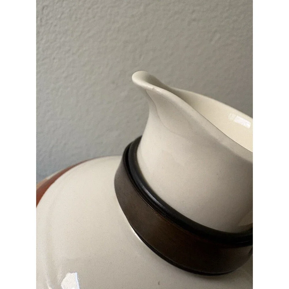 Vintage '40s/'50sVernon Kilns Vernonware Homespun Coffee Carafe with Stopper Lid